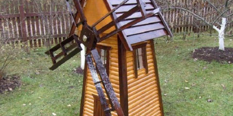 Dekorativní zahradní mlýn: jak to udělat sami, kresby